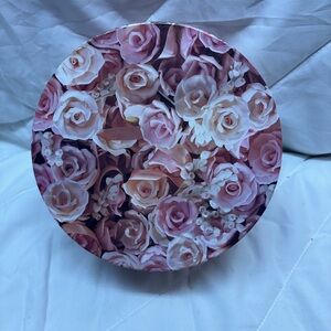Floral Pink and Cream Round Box storage box